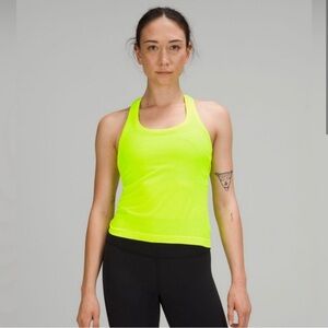 lululemon neon yellow swiftly tank top